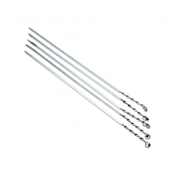 İBİCO T-200 ( TAVUK & KANAT ) ( 60CM ) ( DAR YASSI & BURGULU ) METAL MANGAL ŞİŞİ*100X5