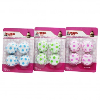 İSTANBUL GRUP KOD-413 ( MİNİ ) MUFFİN ( İNCE KAĞIT ) KEK KAPSÜLÜ ( KARTELA AMBALAJ )*250