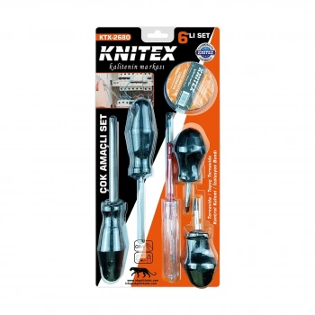 KNITEX KTX-2680 ( 6PCS ) TORNAVİDA & ÇOK AMAÇLI SET ( TORNAVİDA & TOPAÇ TORNAVİDA & KONTROL KALEM & ELEKTRİK BANT)*72
