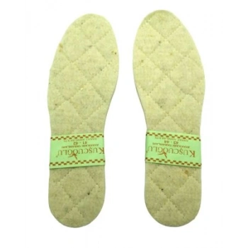 KUŞCUOĞLU KÇ-600-27003 ( DİKİŞLİ ) ( BEYAZ & ERKEK ) YÜN KEÇE ( 41-42-- 43-44)*12X63