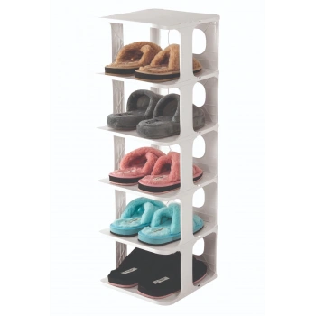 LUXURY SHOE RACK OM-0910-1023-0282 ( 5 KATLI ) ( BEYAZ ) BLANCHE LÜKS AYAKKABILIK*8