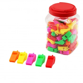 MARLA-600-R ( RENKLİ PLASTİK )DEPREM DÜDÜK ( PLS.KAVANOZ AMBALAJ )*100X48                     qwe001