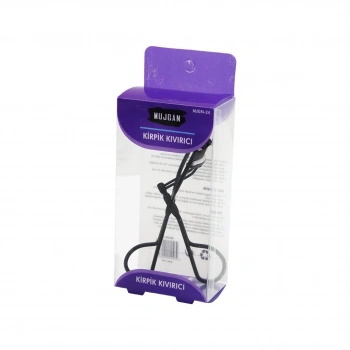 MUJGAN MJGN-24 KİRPİK KIVIRICI ( SİYAH METAL & SİLİKON PEDLİ ) ( MAKAS MODELİ )*12X40