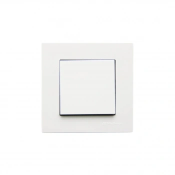 MUTLUSAN RİTA-2220 401 0201 ( POŞETLİ ) ( BEYAZ & TEKLİ ANAHTAR ) VİDALI & ÇERÇEVELİ*12X10