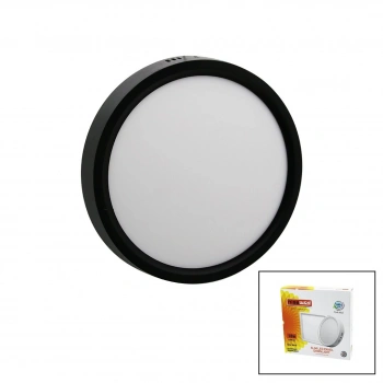 NİSALUCE EPL-18SÜ EPL-018YSU/S (18W) (SİYAH METAL KASA) (SIVA ÜSTÜ) (YUVARLAK) LED SLİM PANEL (20.5CM)(1260LM)(BEYAZ)(30.000 SAAT)*20