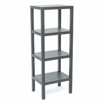 OMBEG OM-0220-2115 ( 4 ( DÜZ ) RAFLI & GRİ ) MODÜLER ÜNİTE PLASTİK*6