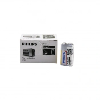 PHILIPS 6F-22 ( 9V ) PİL ( 12PCS ) ( EXTRA ÇİNKO KLORÜR )*1X10