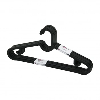 PİHOME Pİ-528 ( 10PCS ) ( SİYAH ) ( 2A SLİM ) ( PLASTİK ) ELBİSE ASKISI*36