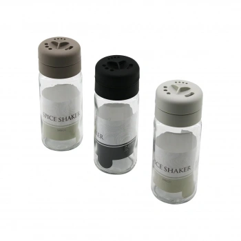 QLUX C-00153 STAR ( ŞEFFAF CAM ) TUZLUK & BAHARATLIK ( 245CC ) ( PLASTİK KAPAK= 3 SİTİL DÖKÜM )*12=K