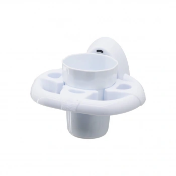 QLUX L-00617 DECO DİŞ FIRÇALIK  ( BEYAZ PLASTİK ) ( YAPIŞKANLI & DUVARA MONTE )*24