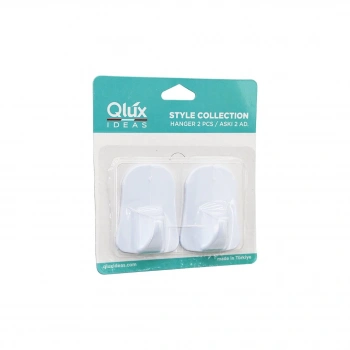 QLUX L-00735 ( 2PCS ) OPAK BEYAZ PLASTİK ASKI*48