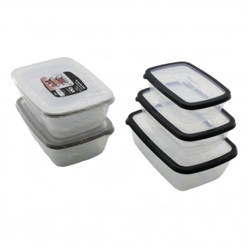 QLUX L-00764 BİO SAVER (3PCS= 1200-1900-3200ML) SIZDIRMAZ SAKLAMA KABI SET (ŞEFFAF PLS.KAP*6=K