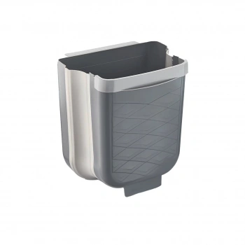 QLUX L-00869-2 ( GRİ ) KATLANABİLİR MUTFAK ÇÖP KOVASI ( 6LT )*8