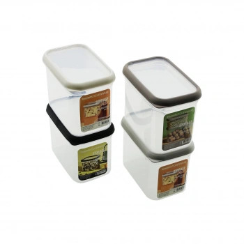 QLUX L-00974 ( 1900ML ) ( DİKDÖRTGEN ) BOMONTİ PLASTİK SAKLAMA KABI*12=K