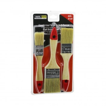 REAL ÖZS OZS-8149 ( 3PCS ) BOYA KESTİRME FIRÇA SETİ ( AHŞAP SAPLI ) ( 1- 1.5 -2 ) ( 25.4- 38.1- 50.8MM )*240