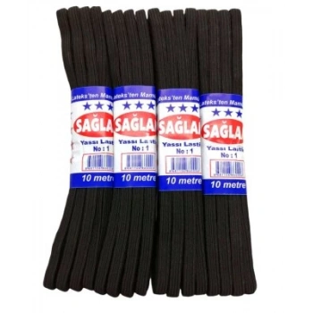 SAĞLAM HUZUR ( SİYAH ) ( YASSI ) NO-1 10MT DON LASTİK*20X25