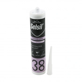 SELSİL-38  KOD-3041 ( SİYAH ) ( MASTİK ) SİLİKONİZE AKRİLİK ( YENİ FORMÜL ) ( 500GR )*25=K