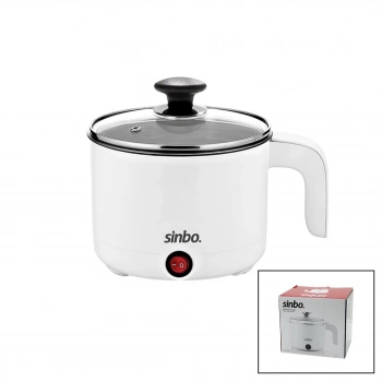 SİNBO SCO-5043 (ELEKTRİKLİ) (FONKSİYONLU) PİŞİRİCİ (ÇELİK) TENCERE (800ML) (400W) (BUHARDA PİŞİRME APARATI) (CAM KAPAK)*12