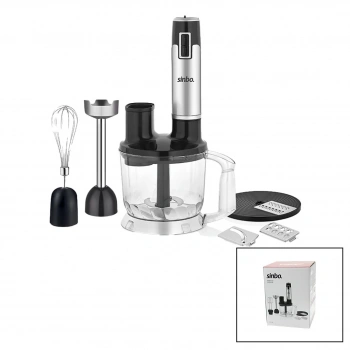 SİNBO SHB-3186 (TURBO) MULTİ BLENDER SETİ (DOĞRAYICI& MİKSER& BLENDER) (RENDE DİLİM DİSKLERİ) (300W) (2LT HAZNE)*4