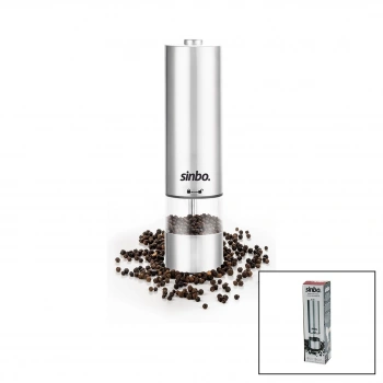 SİNBO SHB-7502 ( PİLLİ ) ( OTOMATİK ) TUZ & KARABİBER ÖĞÜTÜCÜ ( IŞIKLI ) ( ÇELİK GÖVDE ) ( AKRİLİK HAZNE )*24