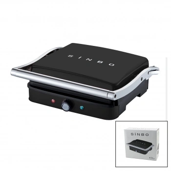 SİNBO SSM-2571 ( SİYAH ) IZGARA VE TOST MAKİNESİ ( AYARLANABİLİR ISI ) ( 180° AÇILABİLİR ÜST GÖVDE )*4