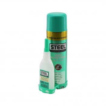STEEL CK-2769 ( 500ML+125GR=BRÜT ) HIZLI YAPIŞTIRICI (MDF-AHŞAP-METAL-DERİ-KAUÇUK-PLASTİK-CAM)*24