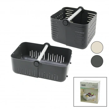 SUN FLİPP SD-7400 (2İN1 KULLANIM=YATAY & DİKEY) ÇOK AMAÇLI KATLANIR PLS.SEPET (METAL TAŞIMA KULP) (22X16.5CM & 12X31CM)*12=K