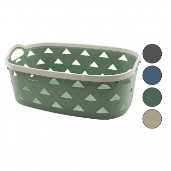 SUNPLAST SD-5007 ( NO-7 ) ( 23LT ) ÇOK AMAÇLI SEPET ( DERİ GÖRÜNÜM DESENLİ ) (RENKLİ PLASTİK) (ÇİFT DAHİLİ KULP)*12=K