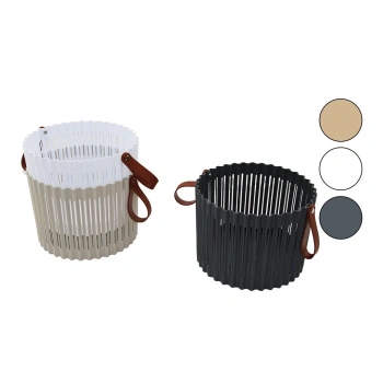 SUNPLAST SD-5511 (YUVARLAK) (8.5LT) FLEXION ÇOK AMAÇLI SEPET (RENKLİ PLS.) (SİLİKON KULP) (ÇAP:24CM & DERİNLİK:17.8CM)*12=K