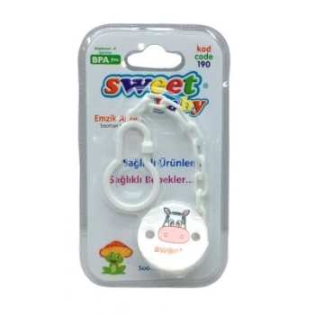 SWEET BABY FATOŞ BEBE KOD-190 ( EMZİK ASKISI ) ( PLASTİK ZİNCİRLİ & RESİMLİ MANDALLI )*30X18