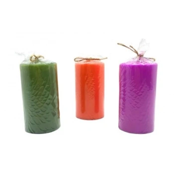 TAKOZ-006 ( SİLİNDİR RENKLİ ) ( KÖPÜK & BÜYÜK BOY ) MUM*24=K