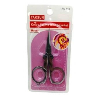 TAKSUN NO-518 KATLANIR KOLAY TAŞINABİLİR SEYAHAT BIYIK BERBER MAKASI*24X30