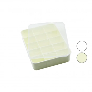 TİMEX TİM-190 ( 15 BÖLMELİ ) ORGANİZER ( PLASTİK=BEYAZ-KREM ) ( ŞEFFAF KAPAKLI ) ( 23 X 30 X 7CM ) ( ÇOK AMAÇLI KULLANIM )*24=K