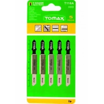 TOMAX T-118A ( METAL ) ( 5PCS ) DEKOPAJ BIÇAK DEKOBAJ ( HSS ) ( 1.2MM TESTERE ) ( 1-3MM KALINLIK KESİCİ )*5X1