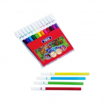 TRİX T-847 ( 12PCS = 12 RENK ) KEÇELİ KALEM*12X20