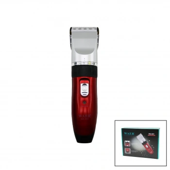 WAER WA-001 SAÇ SAKAL KESME TRAŞ MAKİNESİ (ÇİFT BATARYA) (FİŞ ŞARJLI) (KESİM AYARLI BIÇAK=0.8--2.0MM) (R.KROM KAPLI GÖVDE)*40