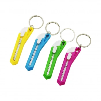 ZD ZHENG DA KEY RING NO-411 ( MİNİ FALÇATA ) ( ANAHTARLIK ) ( RENKLİ PLASTİK ) ( 7.5CM X 1.5--2CM )*12X200