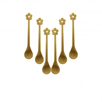 ZHU ZHİ YUAN DMR-8464 ( 6 PCS ) ( MİNİ ) ( BAMBU AHŞAP KAŞIK ) ( 14.5CM )*500