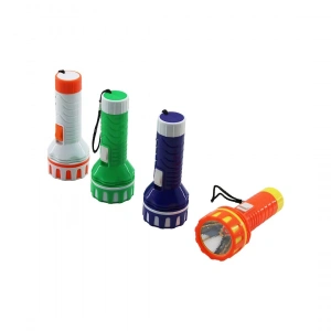 İBİCO İ10-008 LED FLASHLIGHT L-989 ( PİLLİ ) EL FENERİ ( RENKLİ PLASTİK ) ( MİNİ BOY: 11CM & ÇAP: 4.3CM )*24X40