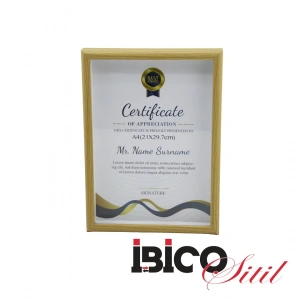 İBİCO İ12-029 ( A4 & 21X29.7CM ) ( KALIN & LÜX BAMBU & TEK RENK ÇERÇEVE ) AHŞAP RESİM ÇERÇEVESİ*36=K