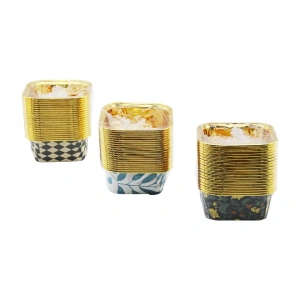 İBİCO İ22-170 ( 20PCS ) ( KARE & KALIN ) ( GOLD & FOLYOLU ) MUFFİN KAĞIT KEK KAPSÜLÜ ( AĞIZ:8.3X8.3CM & DERİNLİK:3.5CM)*12X20