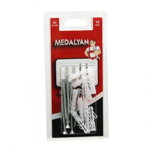 MEDALYAN DL-33 ( NO-3.5X50 ) DÜBELLİ VİDA ( DUBEL=NO-6 ) ( 10PCS )*12X10
