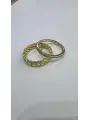 925 Ayar Gümüş İkili Model Sade Taşlı Gold Yüzük