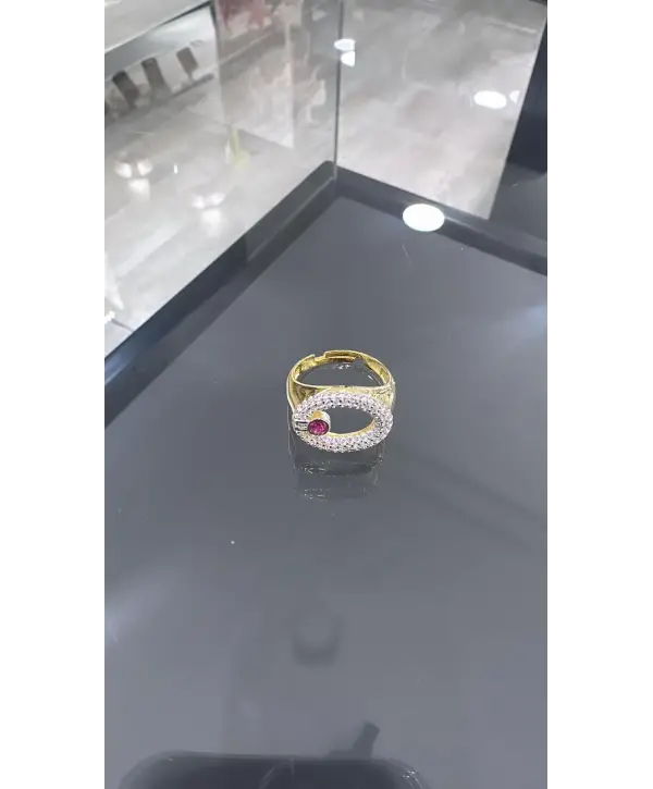 925 Ayar Gümüş Oval Taşlı Yüzük