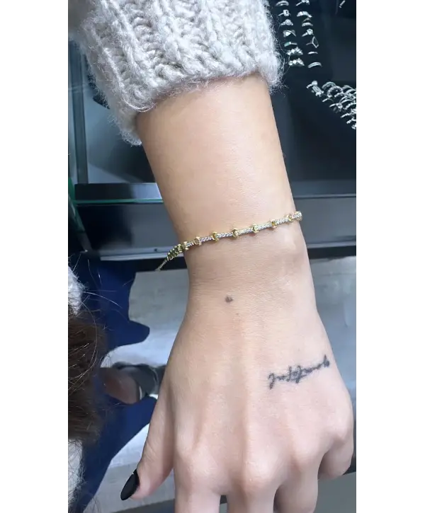 925 Ayar Gümüş Altın Model Bileklik