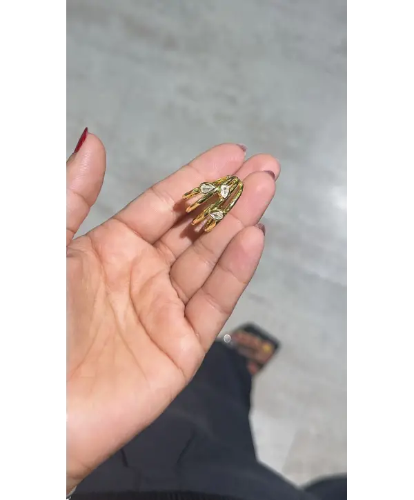 925 Ayar Gümüş Çoklu Halka Geçişli Tekli Kıkırdak Küpe