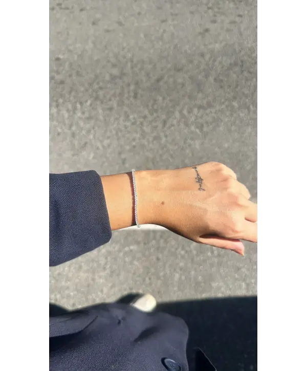 925 Ayar Gümüş 1.5 MM Su Yolu Bileklik