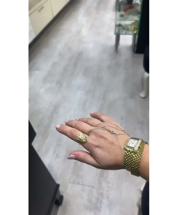 925 Ayar Gümüş Küçük Küçük Kalpçikler Oval Model Yüzük