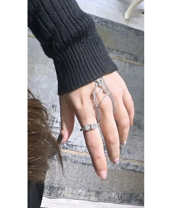 925 Ayar Gümüş  Baget Taşlı İthal Yüzük