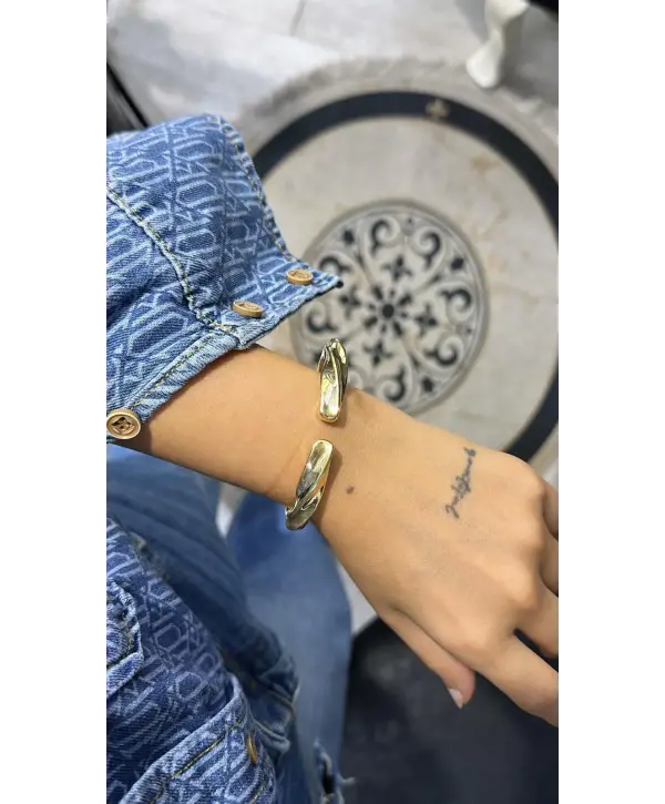 925 Ayar Gümüş Gold Bileklik